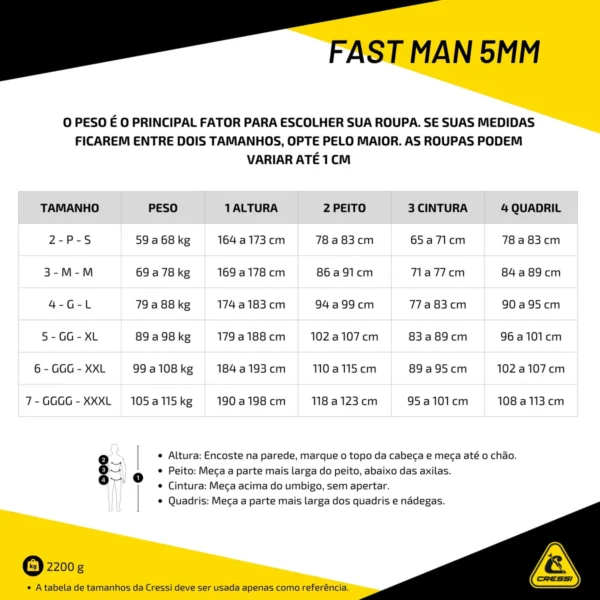 Roupa Cressi Fast 5mm - Imagem 6