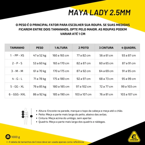 Roupa Cressi Maya 2.5mm - Imagem 11